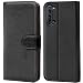 Produktbild Oppo Find X2 Lite Hülle, Verco Handyhülle für Oppo Find X2 Lite Tasche PU Leder Flip Case Brieftasche, Schwarz