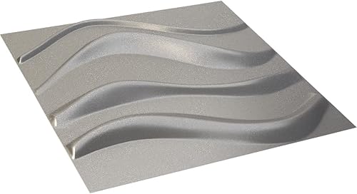 Miniatura 6 de Ekena Millwork 19 58 pulgadas de ancho x 19 58 pulgadas de alto, panel decorativo de pared 3D de acero oscuro (cubre 2.67 pies cuadrados).