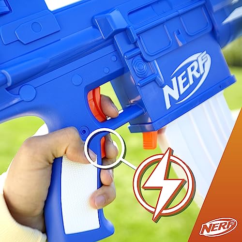 Image of Nerf Fortnite Blue Shock Blaster, 10-Dart Clip, 10 Elite Nerf Darts, Includes Bonus Code to Unlock The Beat Wrap in The Game, Motorized Dart Blaster