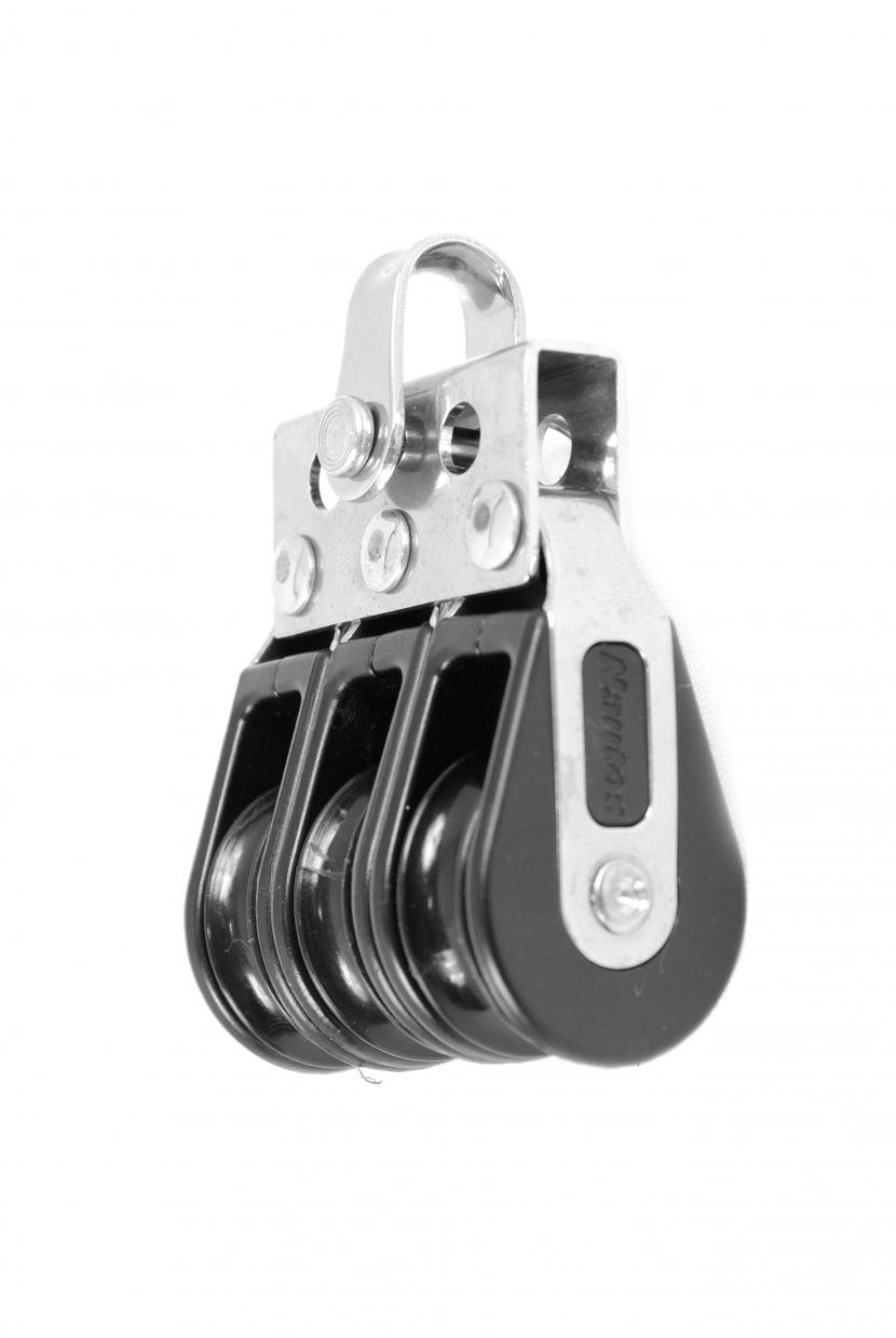 Nautos #92434-Classic line-Triple Fixed- 28 mm sheave-Long Lasting Characteristics.Sailboat Block