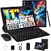 Laptok Tablet, Android Tablet 11 Zoll mit 36GB RAM + 128GB ROM (1TB TF), Octa-Core, Widevine L1, WiFi 6 & BT 5.3, 6800mAh Akku, Dual Kamera – Tablet mit Tastatur, Maus, Stift & Hülle