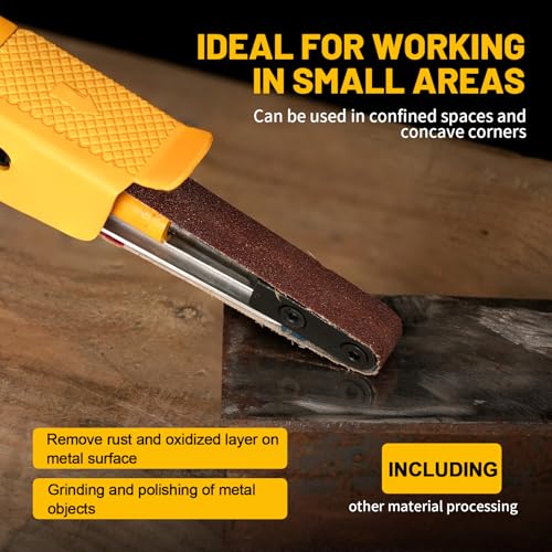 NuoDunco 3/4" Pneumatic Air Belt Sander Set With 12 Mixed Grit Sanding Belt by NuoDunco - Used condition - Image 6