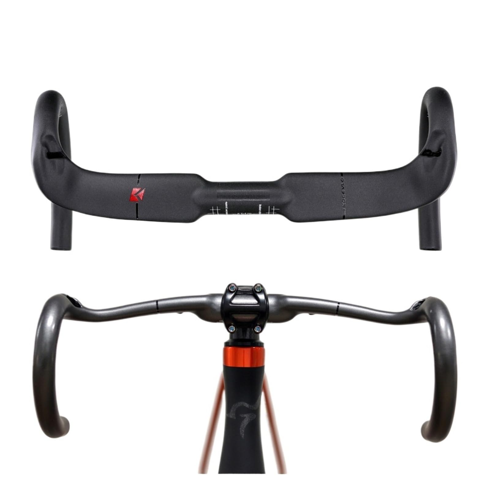 Compatibile con il manubrio leggero integrato bici da strada in carbonio | La struttura aerodinamica riduce la resistenza al vento durante i viaggi veloci in bicicletta su strada