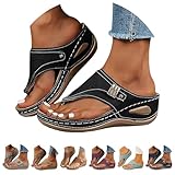 Sandals for Women 2025,Summer Shoes for Women,Orthopedic Wedge Sandals Flip Flops with Arch Support Summer Casual Dressy Comfortable Wedge Shoes,Sandalias De Mujer Plataforma