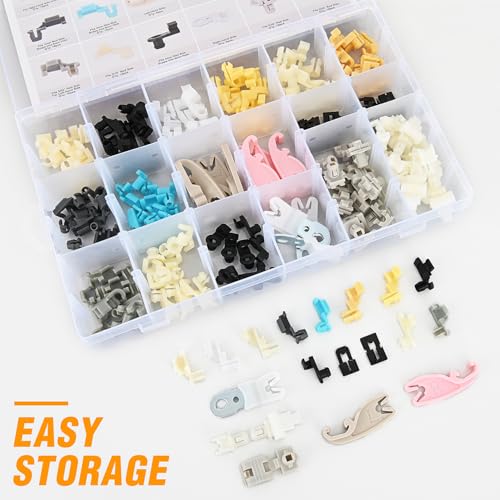 Image of GOOACC 165Pcs Door Lock Rod & Tailgate Handle Retainer Clip Assortment