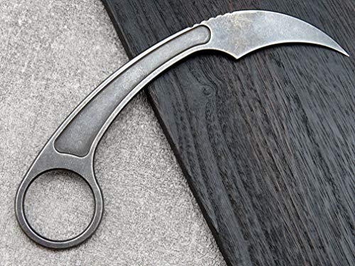 Ccanku C1102 Fixed Blade Knife,D2 Blade+Stainless Steel Handle Edc Fixed Blade Claw Knife With K Sheath For Outdoor,Hunting,Survival(Black) #TOP2