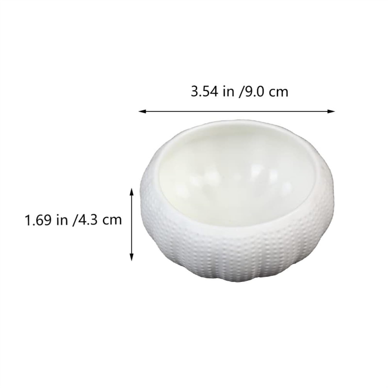 3 piezas Cuencos de salsa de soja Plato de salsa for mojar Plato de salsa de cerámica Bandeja de condimentos con forma de erizo de mar Exquisitos platos de cerámica con forma de erizo de mar Plato de