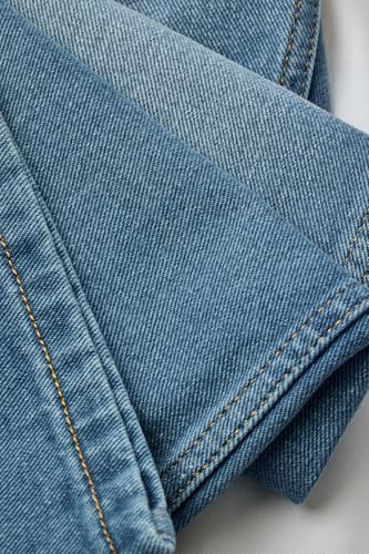 Image of SNITCH Men Jeans for Street Wear | Baggy Fit Washed Pattern Wide-Leg Style | 100% Cotton Non-Stretchable Denim Weave for Ultimate Comfort & Casual Outings