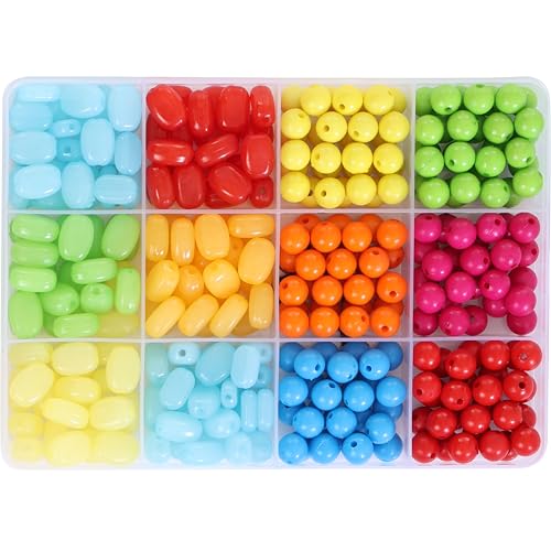 Image of Ambitieux DIY Bracelet Making Kit for Girls - 12 Types Colorful Beads with Charms, Elastic Thread, Earrings, Clasps & Rings - Jewellery Craft Kit for Kids, Birthday Return Gift, Rakhi Special Set for 2 3 4 5 6 7 8 9 10 years (8mm with barfi kit)