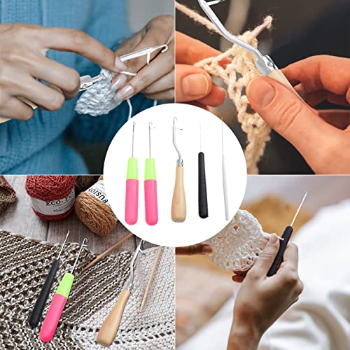 Angoily 1 Conjunto Suéter Tapete De Crochê Agulhas De Crochê De Alumínio Agulhas De Crochê Faça Você