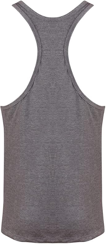 Gold's Gym 2016 Muscle Joe Premium Stringer Vest Mens Fitness Training Gym Y-Back Tank Top Grey Marl Large
