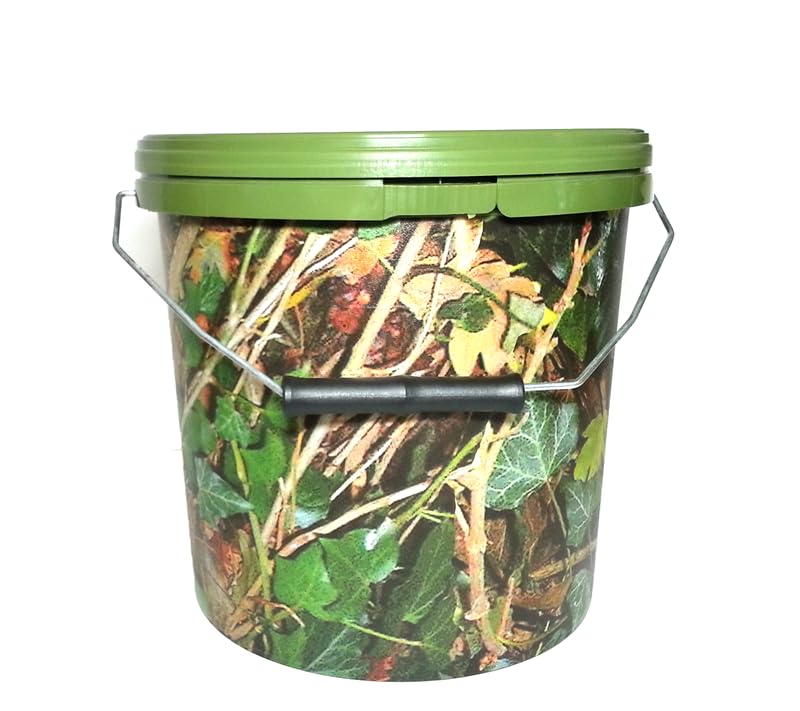 Lemco Round Bait Bucket: Camo: 5 Litre