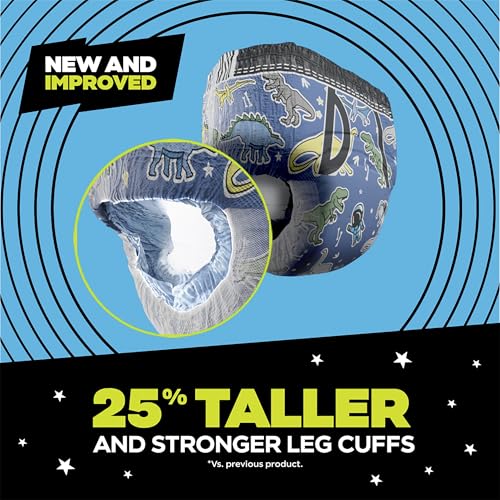 Ninjamas Boys Bedwetting Nighttime Underwear, Size L (64-95+ lbs), 34 Count, Overnight Protection, Ultra Absorbent, Hypoallergenic by Pampers - Image 8