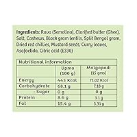 Gulabs Instant Ready-to-Cook Rava Upma Mix with Malgapodi Masala - 100g ...