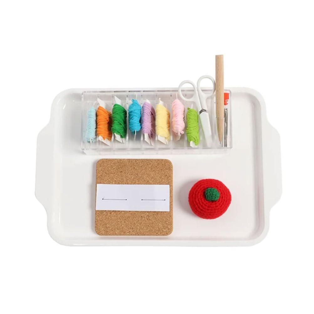 ttnmrc Montessori Kids Sewing Needlework Set | Children's Embroidery Practical Life Kit Fine Motor Handwork Educational Toy