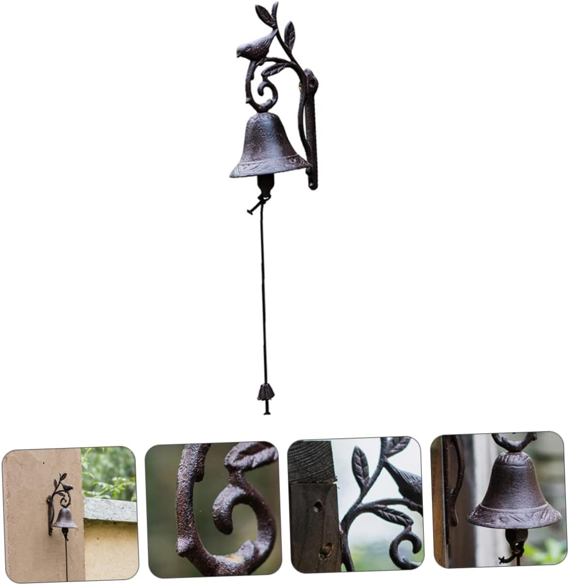 Cast Iron Doorbell Rustic Style Wall Bell Vintage Garden Door Ornament Housewarming Retro Bell
