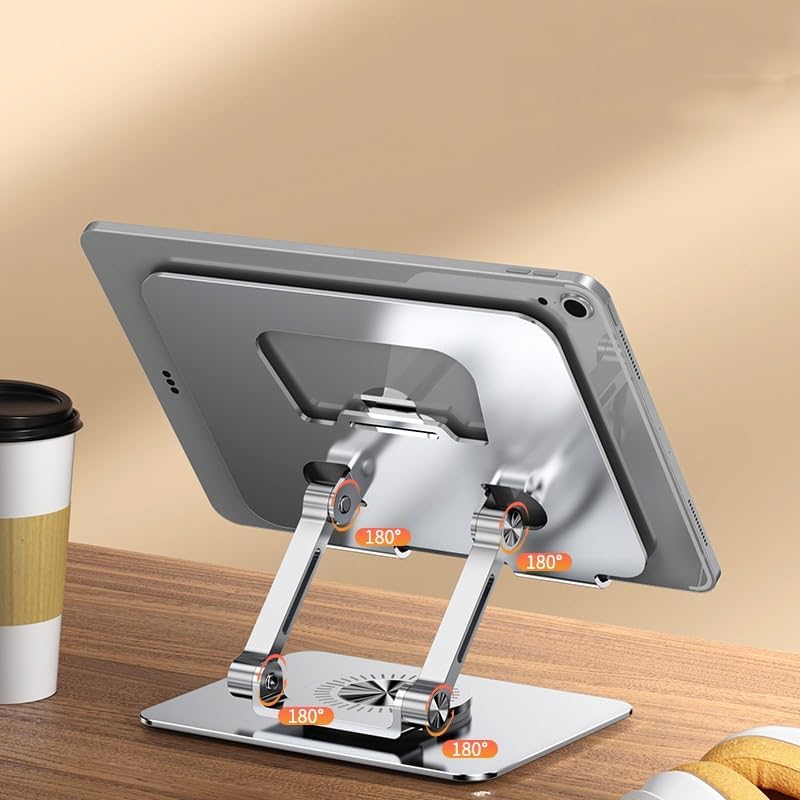 BEIIQIG タブレット-tabletスタンドポータブルがらんどう360度ノートブックトタブレットカイテン能力のあるダセンヨウデスクトップパソコンスタンド(Silver)