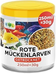 EWL Naturprodukte Rote Mückenlarven getrocknet 250ml Fischfutter