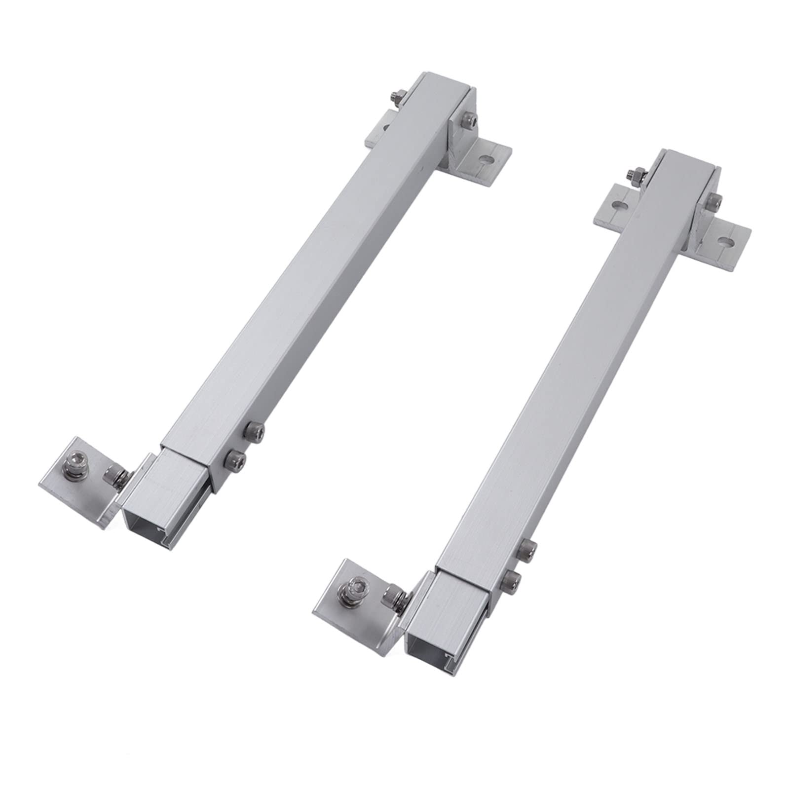 Changor Set Staffe di Montaggio per Pannello Solare Regolabile da 15° a 30° per Tetto Balcone a Terra, Lega di Alluminio e Acciaio Inossidabile 2 unità