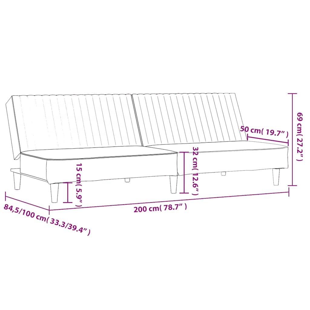 Canapé-lit 2 places en velours rouge vin avec espace de rangement, 200 x 84,5 x 69 cm, meuble rembourré confortable, canapé d'angle polyvalent pour salon, chambre d'amis, bureau, avec