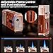 All-in-One Torch Lighter with Built-in Cigar Cutter, Holder, Dual Windproof Jet Flame, Butane Lighter with Gift Box, Cool Lighters for Candle, Smoking, Outdoor Accessories