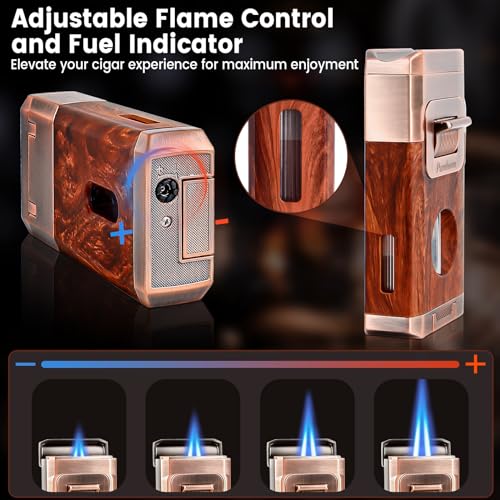 Encendedor antorcha multifuncional con cortador de cigarro miniatura 5
