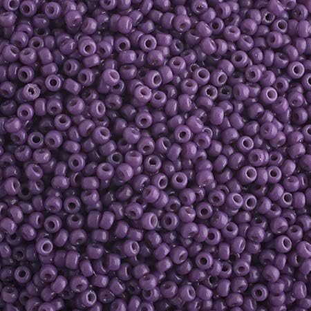 Miyuki Seed Bead 15/0 APX.22g - Dark Orchid Opaque Duracoat Japanese Glass Seed Beads
