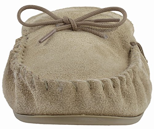 Lambland Men's UK Made Wool Lined Moccasins Rubber Sole Beige US 94