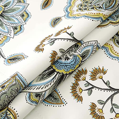 Inselnwald Floral Scroll Valance Curtains For Windows Kitchen Valance Window Treatment, Jacobean Valance For Living Room Bathroom Rod Pocket 52" X 18" Brown #TOP3