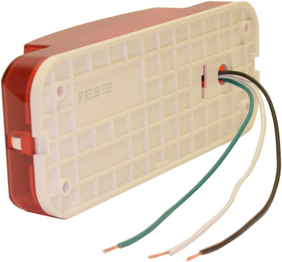 Optronics One L.E.D. Low Profile Combination RV Tail Lights (RVSTLW6061-KIT) Pair - White Base