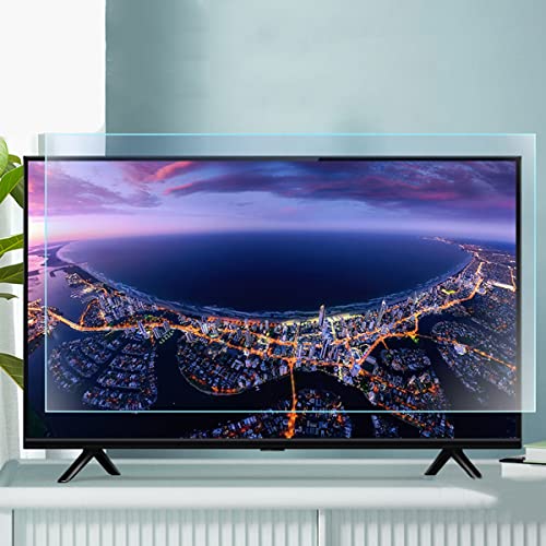 WLWLEO Anti Glare TV Protector Pantalla Filtro Anti Luz Azul para Monitores de 50-58 Pulgadas Bloquea los Rayos UV y la luz Azul de 380 a 495 NM, Superficie esmerilada Anti arañazos,55 Inch Cover