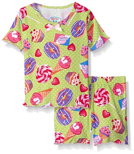 Sara's Prints Girls' Fitted Short Pajamas