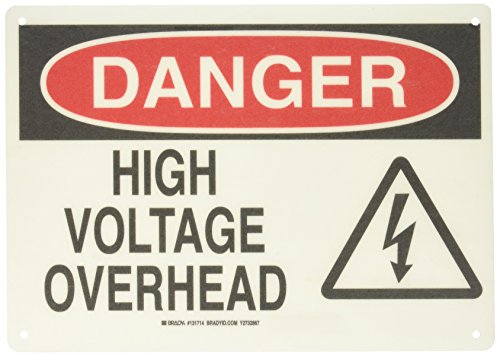 Panneau de signalisation de danger électrique Brady 131714 25,4 x 35,6 cm noir rouge blanc