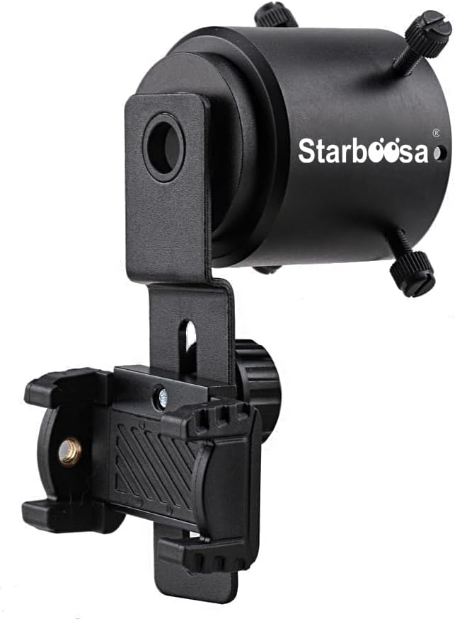 Smartphone Spotting Scope Camera Adapter Mount - Capture Stunning Photos & Videos - Fits 1.25" to 2" Spotting Scope Eyepieces - Aluminum Frame- Perfect for Birding & Nature Photography