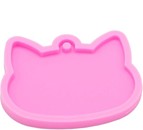 Miniatura 5 de Molde de silicona brillante y brillante estilo gato, molde de silicona grande para etiquetas de mascotas para mascotas y gatos, llavero de