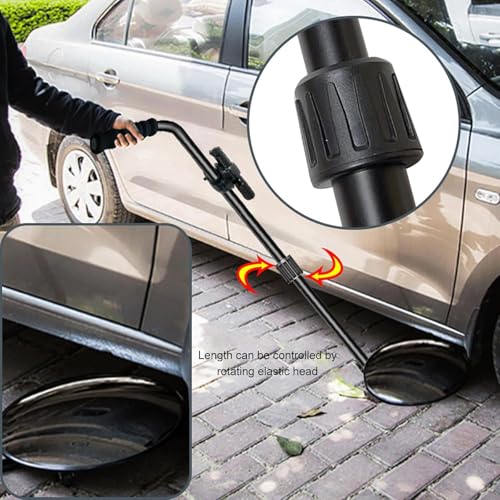 Miroir d'inspection de dessous de voiture télescopique orientable à roue