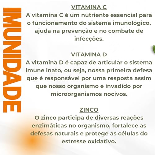 Própolis Verde, Vitamina C, D e Zinco, Pro-Imunidade e Proteção, 60 Cápsulas, Fortalvit