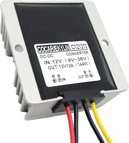 Estabilizador de voltaje para automóvil, regulador de 12 V CC, protector de sobretensiones de 144 W resistente para batería de automóvil, camión,