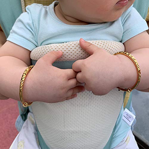 Ethlyn 2pcs/lot Baby bangles for girls boys 1 year old Gold Plated Bangles Bracelets toddler kids jewelry4