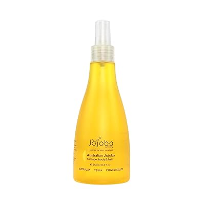Jojoba 100% Pure Australian Oil 250ml Cold-Pressed Natural Oil for Face, Hair & Body Lightweight, Non-Greasy, Hypoallergenic Moisturizer Sustainably Grown & Bottled in Australia 250ml