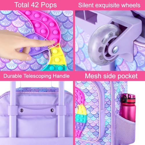 Kids Suitcase with Wheels for Girls and Boys, Rolling Carry on Luggage for Toddler Children4