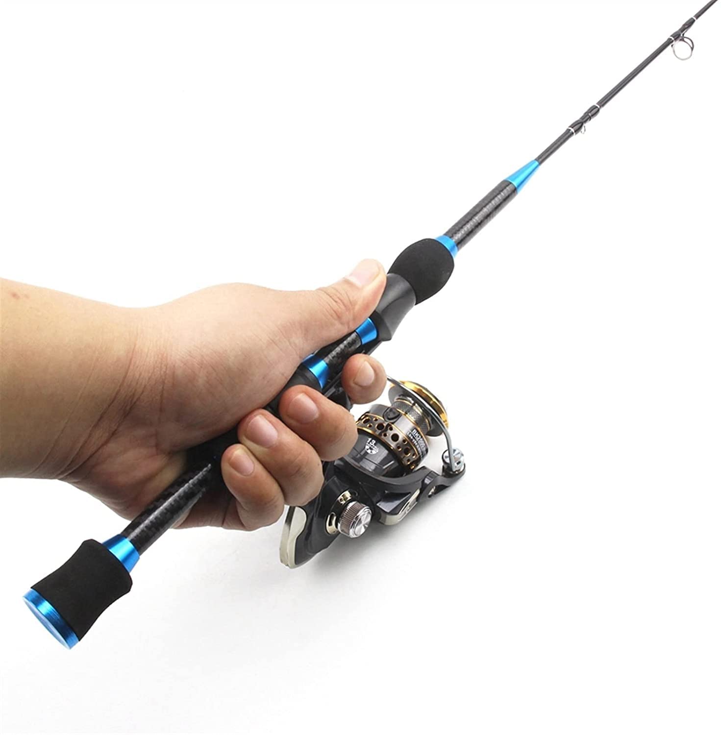 Canne à pêche en Carbone Super Dure, Canne à Lancer pour Gros Jeu, matériel de Canne à pêche de Sport en Plein air pour l'hiver de la Truite du Bar de la Carpe
