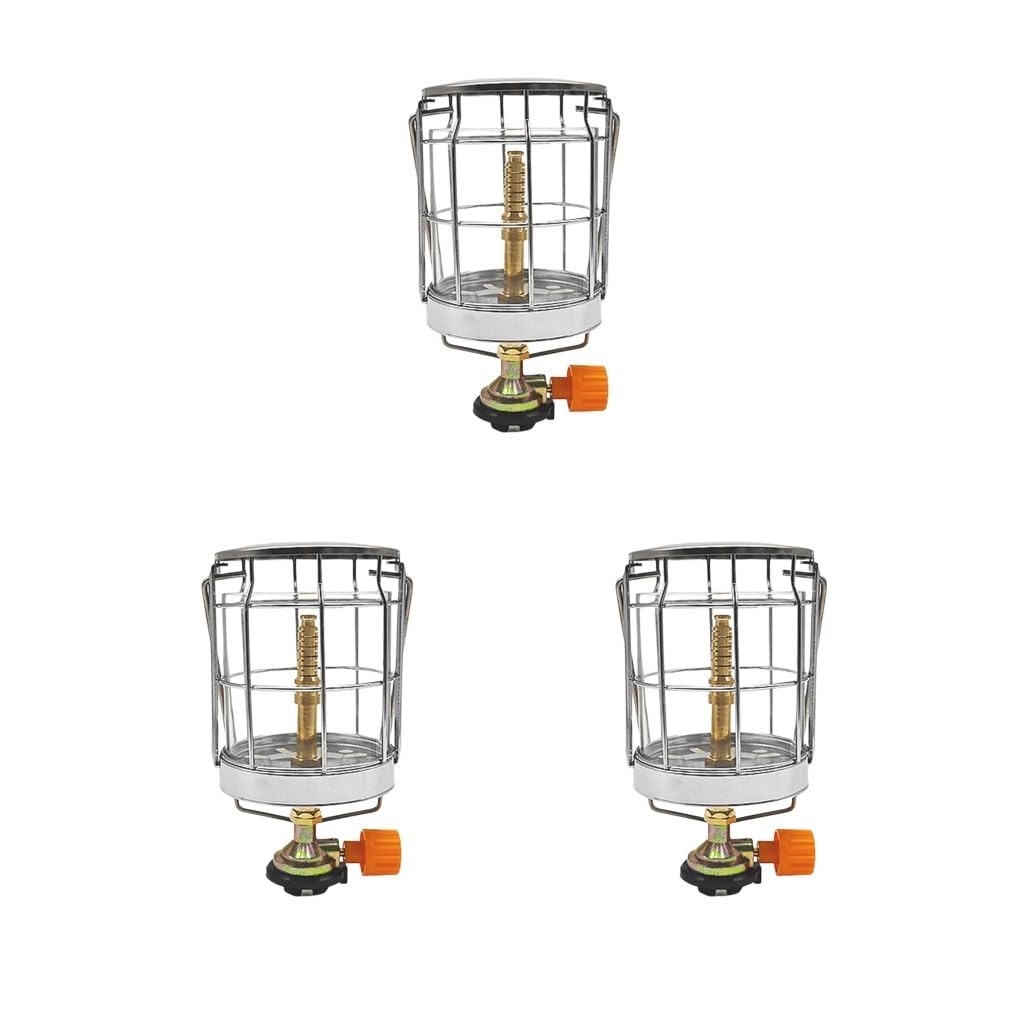 Set di 3 lanterne a gas per esterni, lampada da campeggio, per pesca notturna, picnic, viaggi