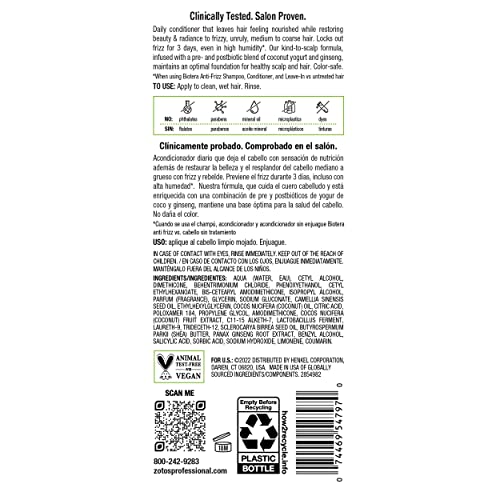 Biotera Anti Frizz Intense Smoothing Conditioner | Frizzy Or Unruly Hair | Microbiome Friendly | Vegan & Cruelty Free | Paraben Free | Color-Safe | 15.2 Fl Oz #TOP7