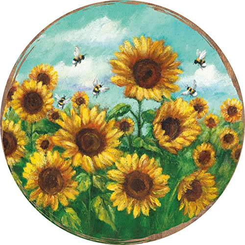 Primitives by Kathy Garden Theme Featuring Sunflowers Bumblebees Decorative Placemat
