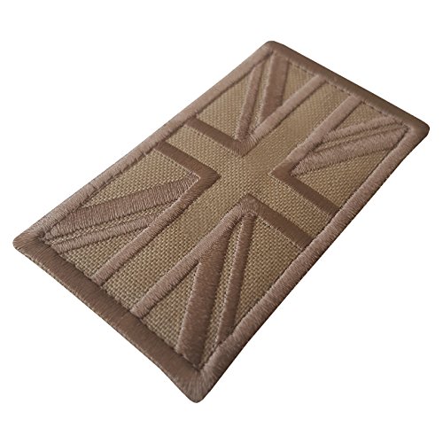 LEGEEON Coyote Brown Great Britain UK Union Jack Flag Tan Arid Morale Tactical Badge Army Embroidery Fastener Patch Cover