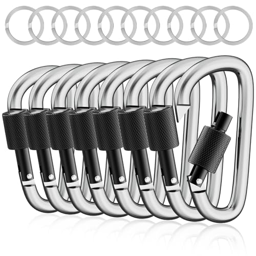 sprookber 3" Locking Carabiners | Keychain Carbineers D Ring Key