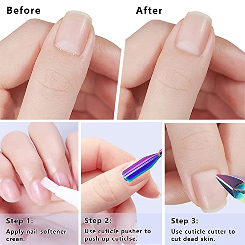 Cuticle Trimmer With Cuticle Pusher And Scissors, Cuticle Remover Professional Durable Pedicure Manicure Tools, Stainless Steel Cuticle Nipper Cutter Clipper Nail Tools For Fingernails And Toenails #TOP4