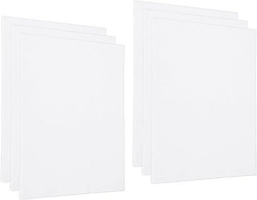 PATIKIL Lienzos de pintura para pintura, paquete de 6 paneles cuadrados de madera de 8 x 8 pulgadas, paneles de lienzo en blanco estirados para
