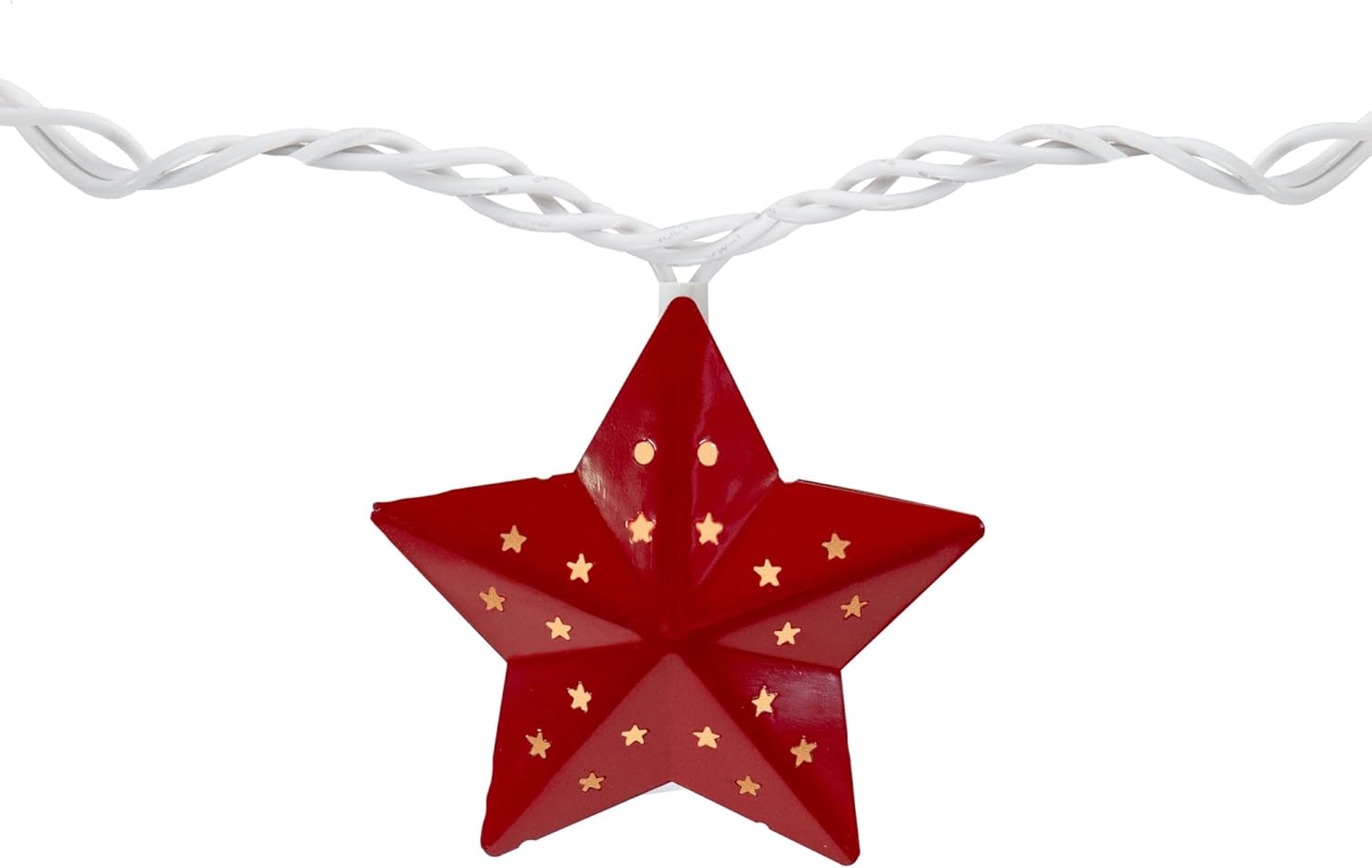 Northlight 10-Count Red and Blue Fourth of July Star String Light Set, 7.25ft White Wire